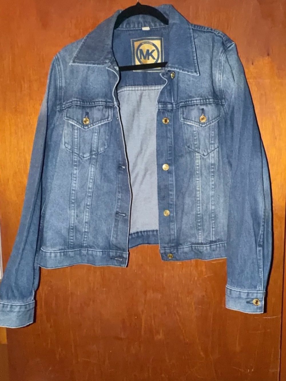 Michael Kors Classic Medium Blue Denim Jean Jacket